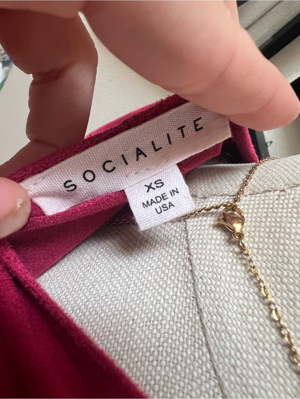 Socialite Mini Swing Dress in Deep Raspberry - Picture 3 of 3